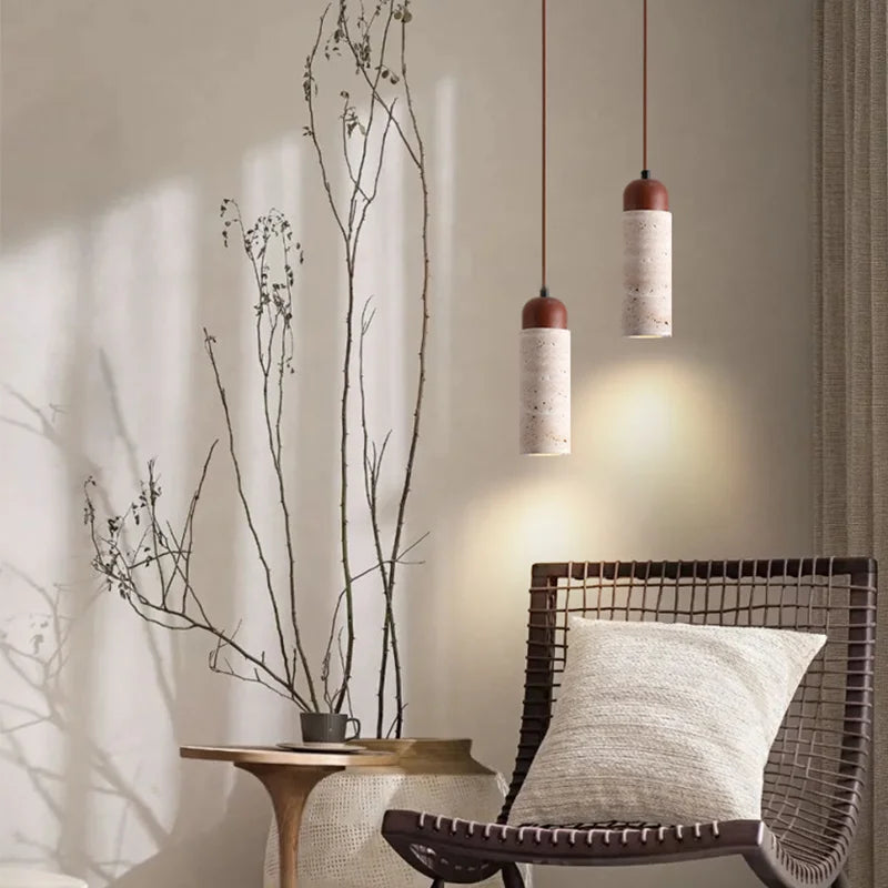 TravertineGlow | Elegant Minimalist Kitchen Pendant Lighting Fixture 2