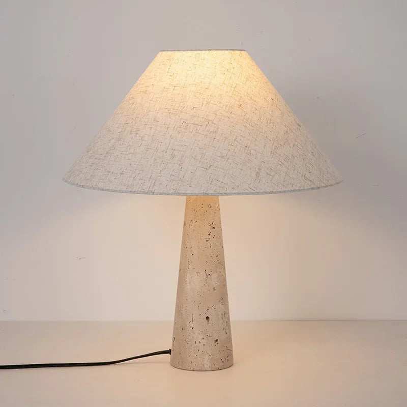 TravertineGlow | Elegant Minimalist Table Lamp for Living Room and Bedroom 2