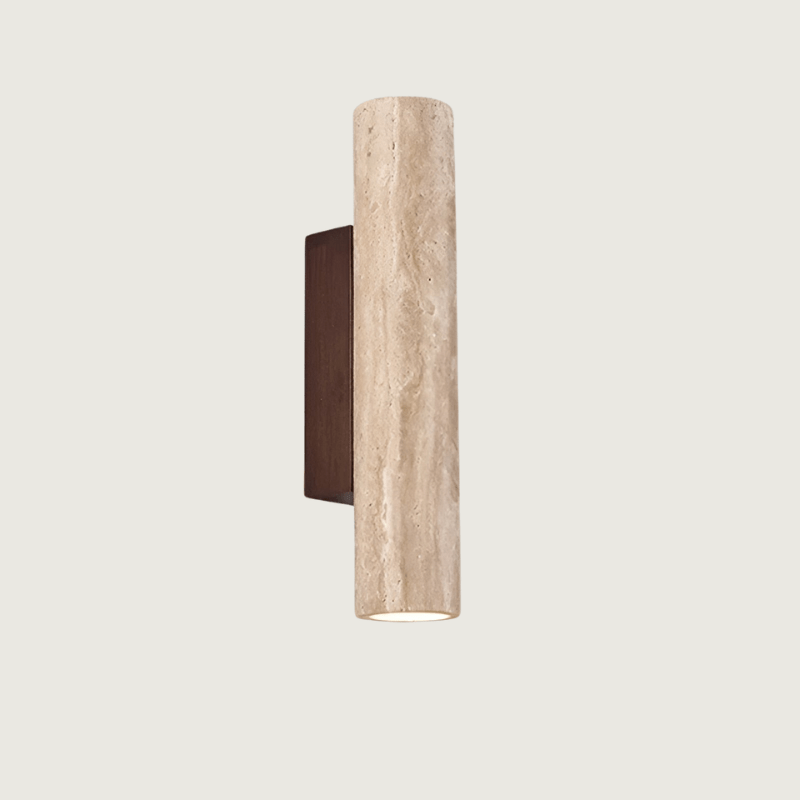 TravertineGlow | Elegant Natural Stone Up & Down Wall Sconce Lighting 2