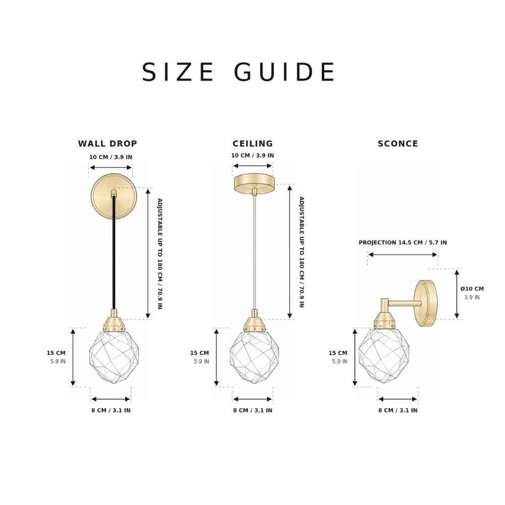 Luminara | Elegant Crystal Wall Light Fixture with Gold Finish