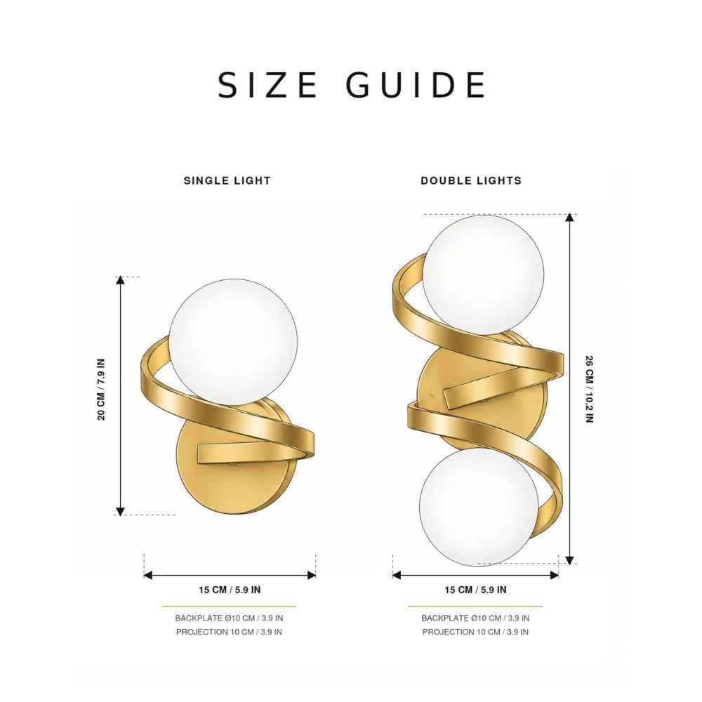CopperGlow | Elegant LED Wall Sconce Light with Frosted Glass Shade