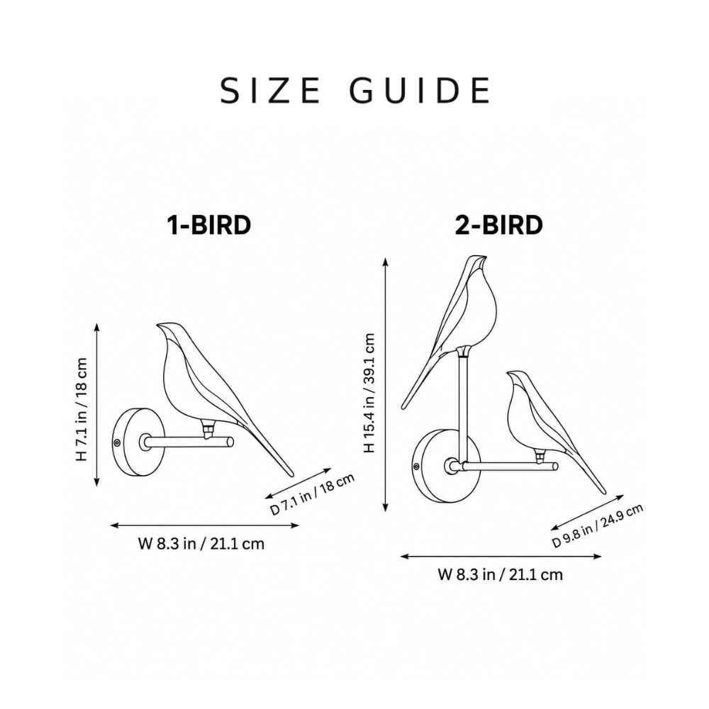 NordicAura | Sculptural Bird LED Wall Sconce