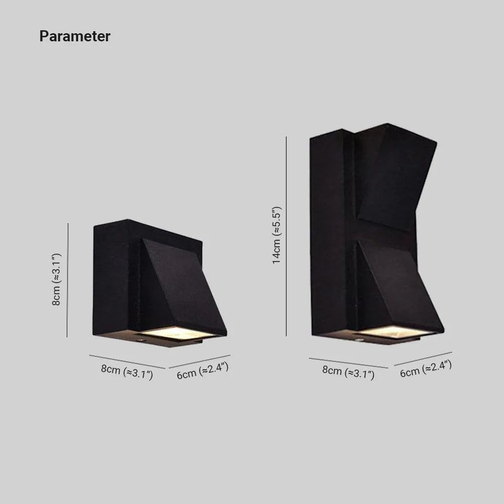 Vexto | Elegant Modern Black Metal Outdoor Wall Sconce for Stylish Illumination 3