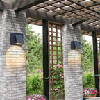 Vexto | Elegant Modern Black Metal Outdoor Wall Sconce for Stylish Illumination 5