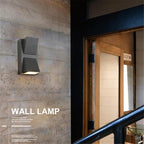 Vexto | Elegant Modern Black Metal Outdoor Wall Sconce for Stylish Illumination 6