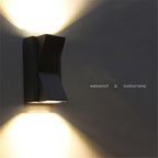 Vexto | Elegant Modern Black Metal Outdoor Wall Sconce for Stylish Illumination 7