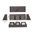 Vexto | Elegant Modern Black Metal Outdoor Wall Sconce for Stylish Illumination 8