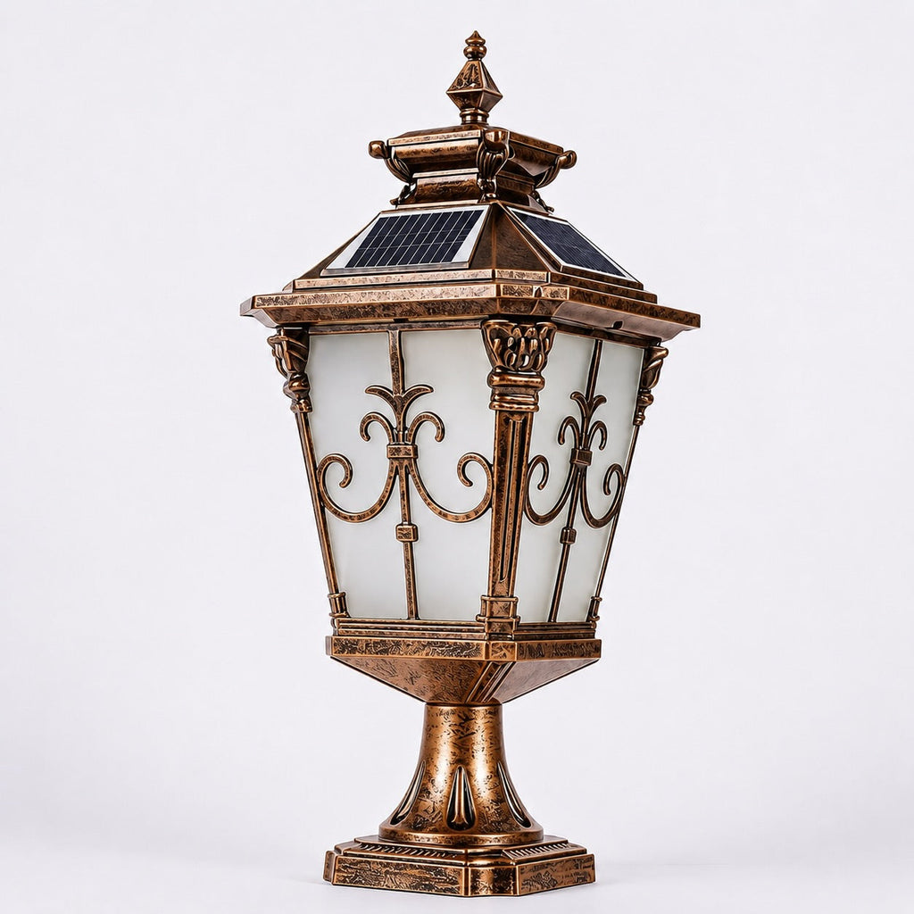VictorianGlow | Elegant Durable Solar Outdoor Fence Post Light 0