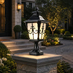 VictorianGlow | Elegant Durable Solar Outdoor Fence Post Light 1
