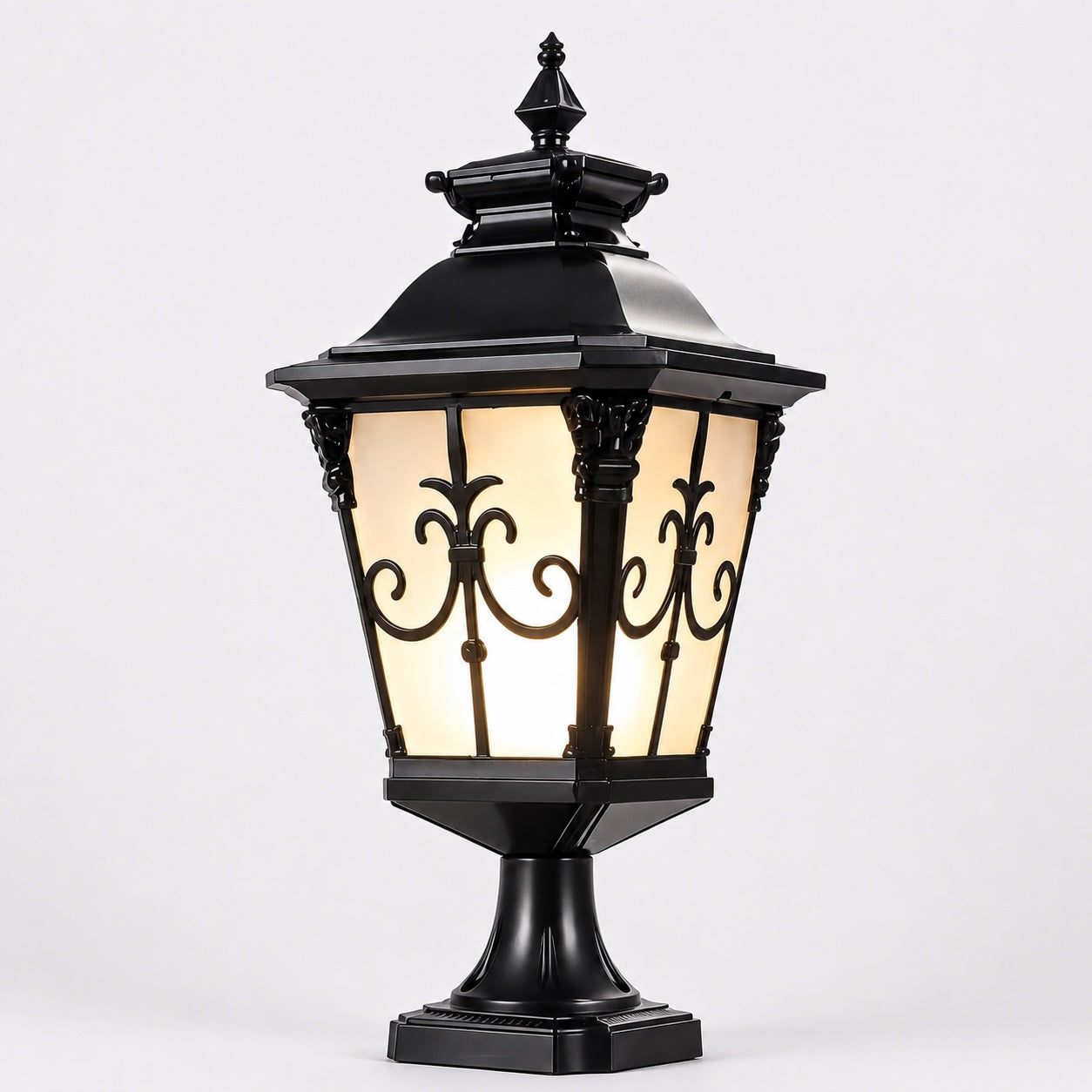 VictorianGlow | Elegant Durable Solar Outdoor Fence Post Light 10