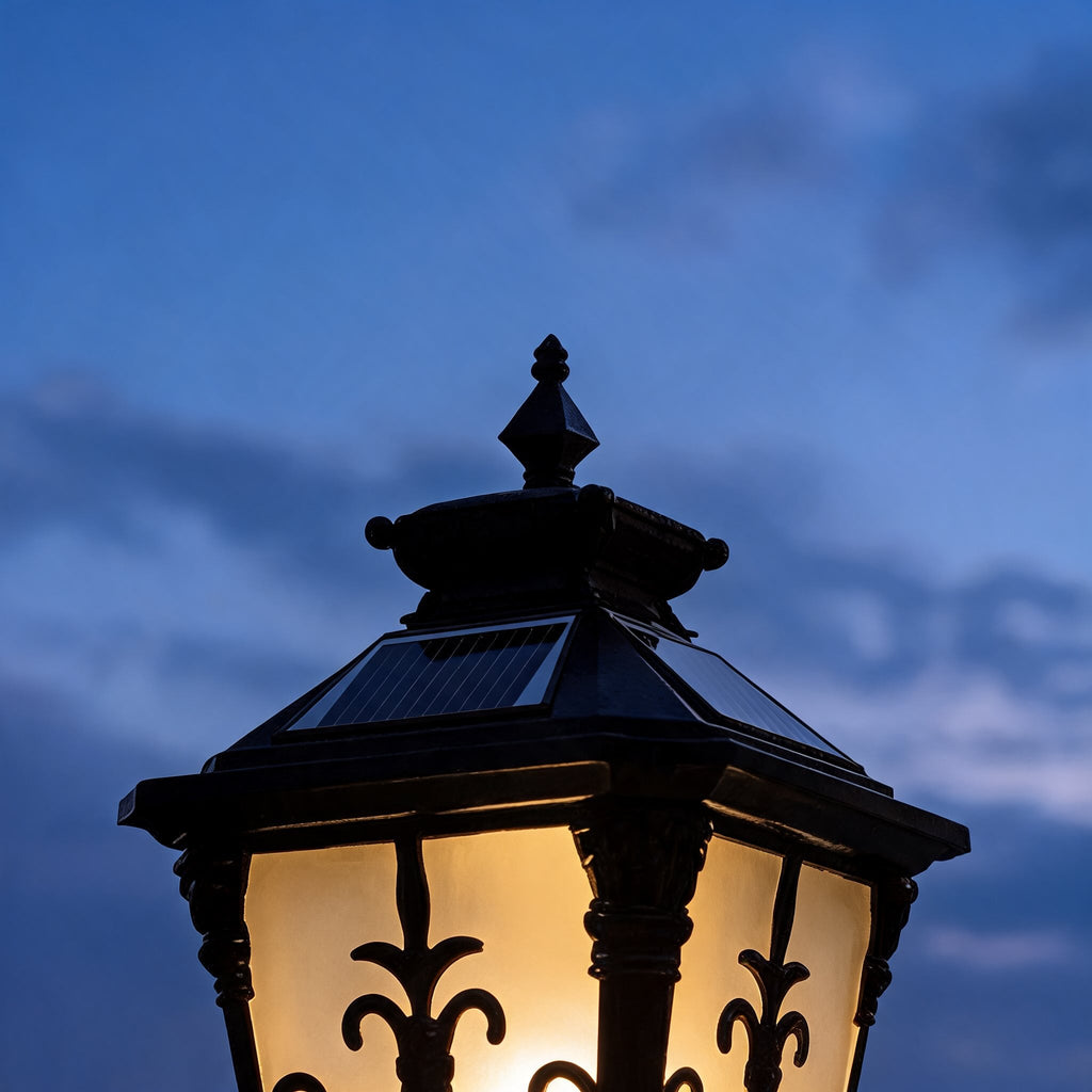 VictorianGlow | Elegant Durable Solar Outdoor Fence Post Light 7