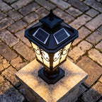 VictorianGlow | Elegant Durable Solar Outdoor Fence Post Light 8