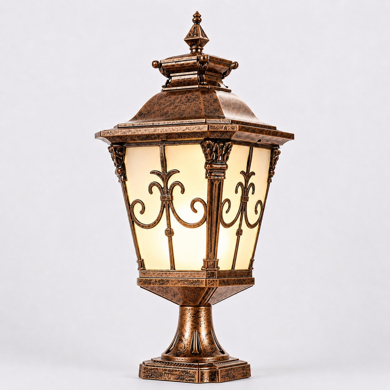 VictorianGlow | Elegant Durable Solar Outdoor Fence Post Light 9
