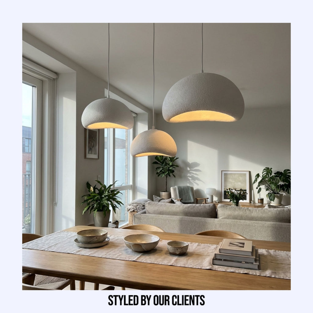 WabiSabiGlow | Serene Elegant Minimalist Kitchen Pendant Lighting
