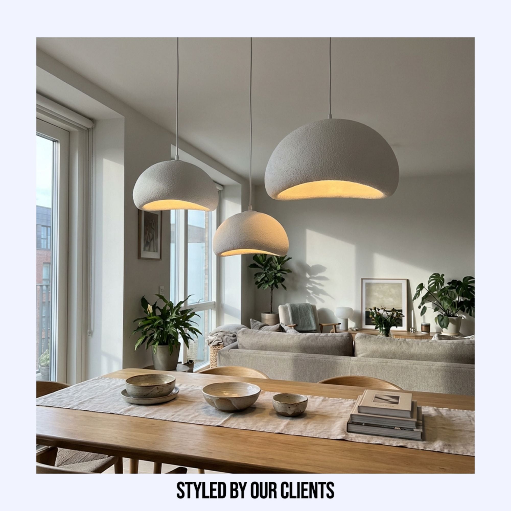 WabiSabiGlow | Serene Elegant Minimalist Kitchen Pendant Lighting