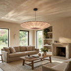 WabiSabiGlow | Serene Minimalist Cloth Kitchen Pendant Lighting Fixture 2