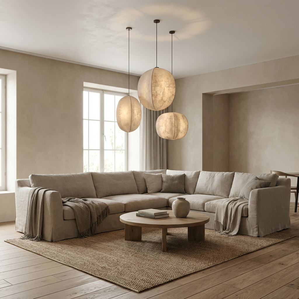 WabiSabiSphere | Elegant Minimalist Kitchen Pendant Lighting Fixture 1