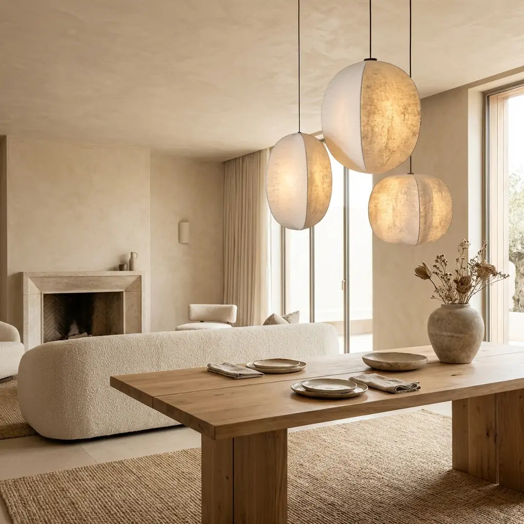 WabiSabiSphere | Elegant Minimalist Kitchen Pendant Lighting Fixture 4