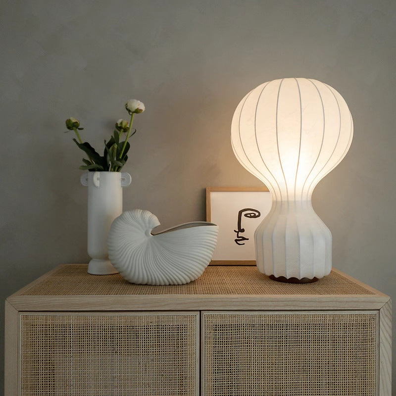 WabiSabi | Elegant Sculptural Fabric Table Lamp for Bedroom & Living Room 0