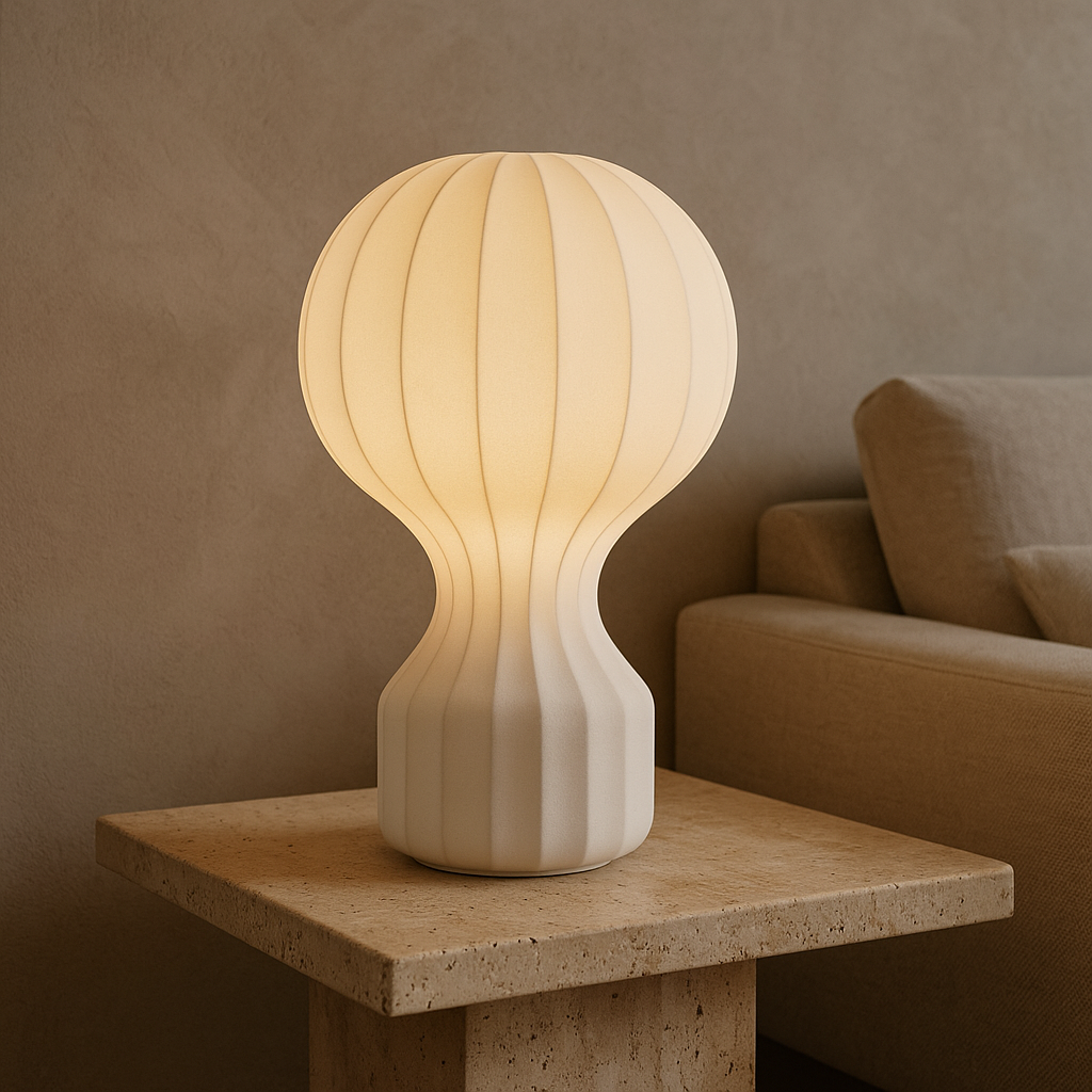 WabiSabi | Elegant Sculptural Fabric Table Lamp for Bedroom & Living Room 2