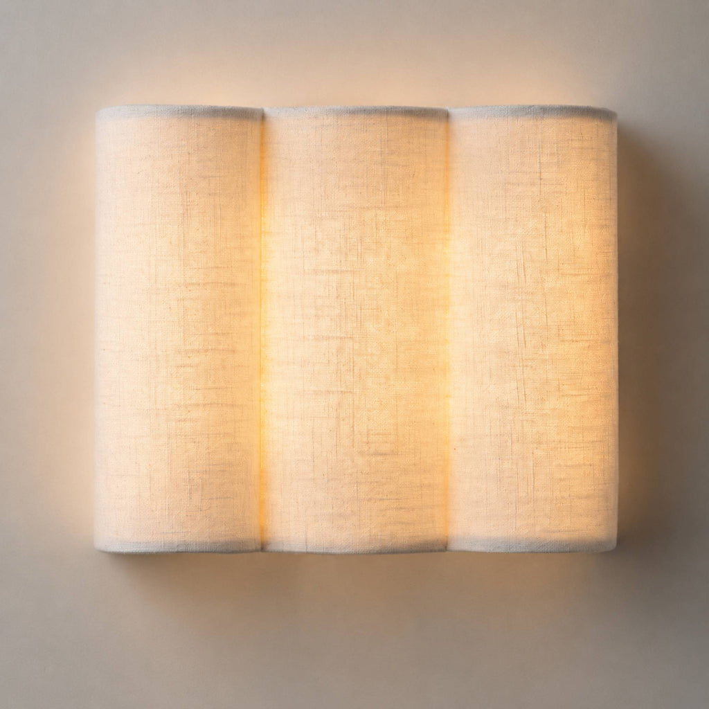 LinenWave | Elegant Natural Linen Wall Sconce Light Fixture