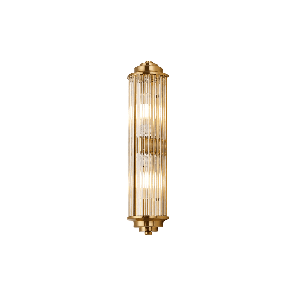 Wedgewood Elegance | Opulent Gold Glass Bathroom Wall Sconces Light 0