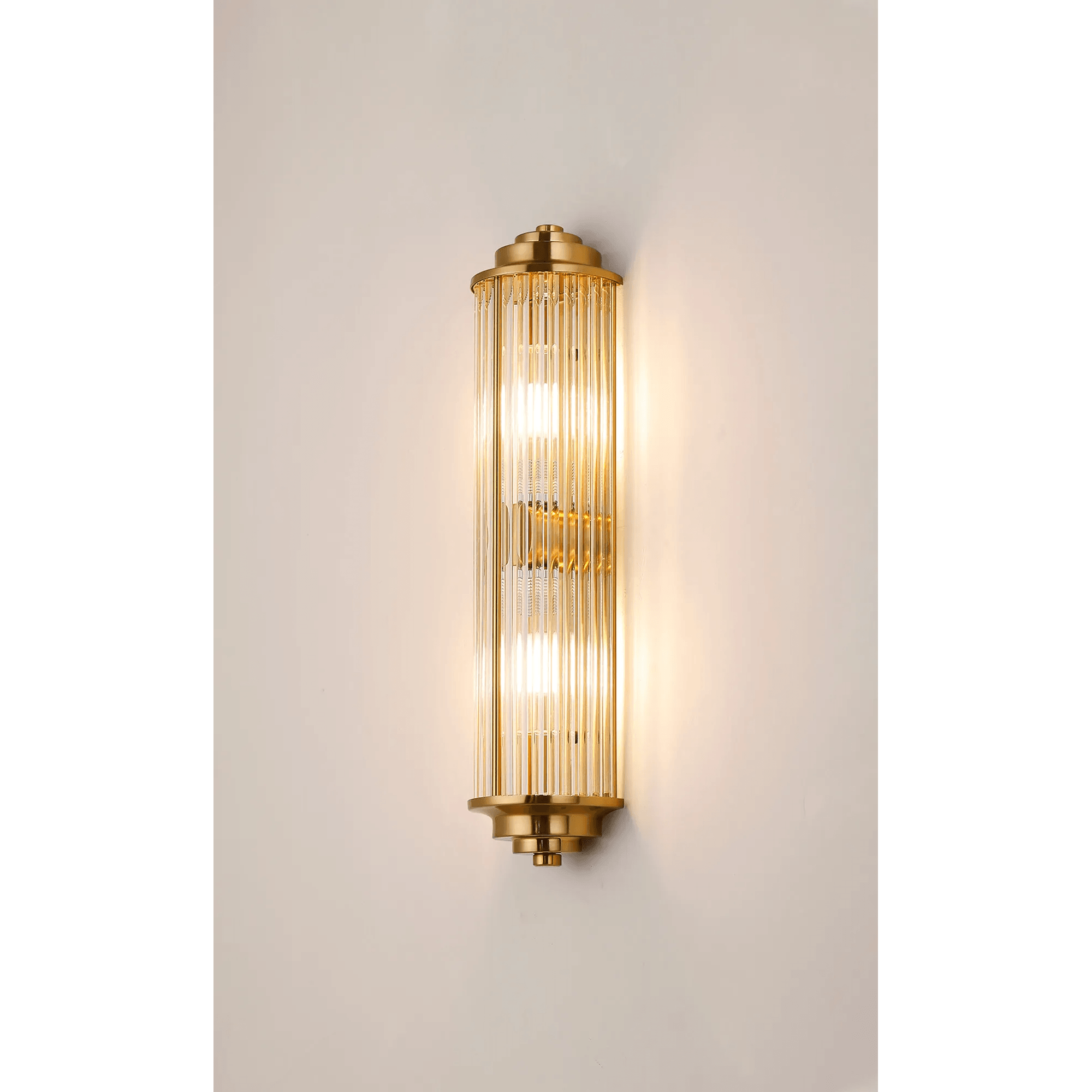 Wedgewood Elegance | Opulent Gold Glass Bathroom Wall Sconces Light 3