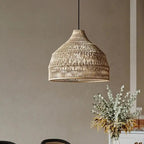 WickerGlow | Elegant Handwoven Rattan Pendant Light Fixture 4
