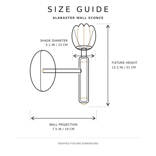 AlabasterGlow | Elegant Brass Wall Sconce Lighting with Natural Shade
