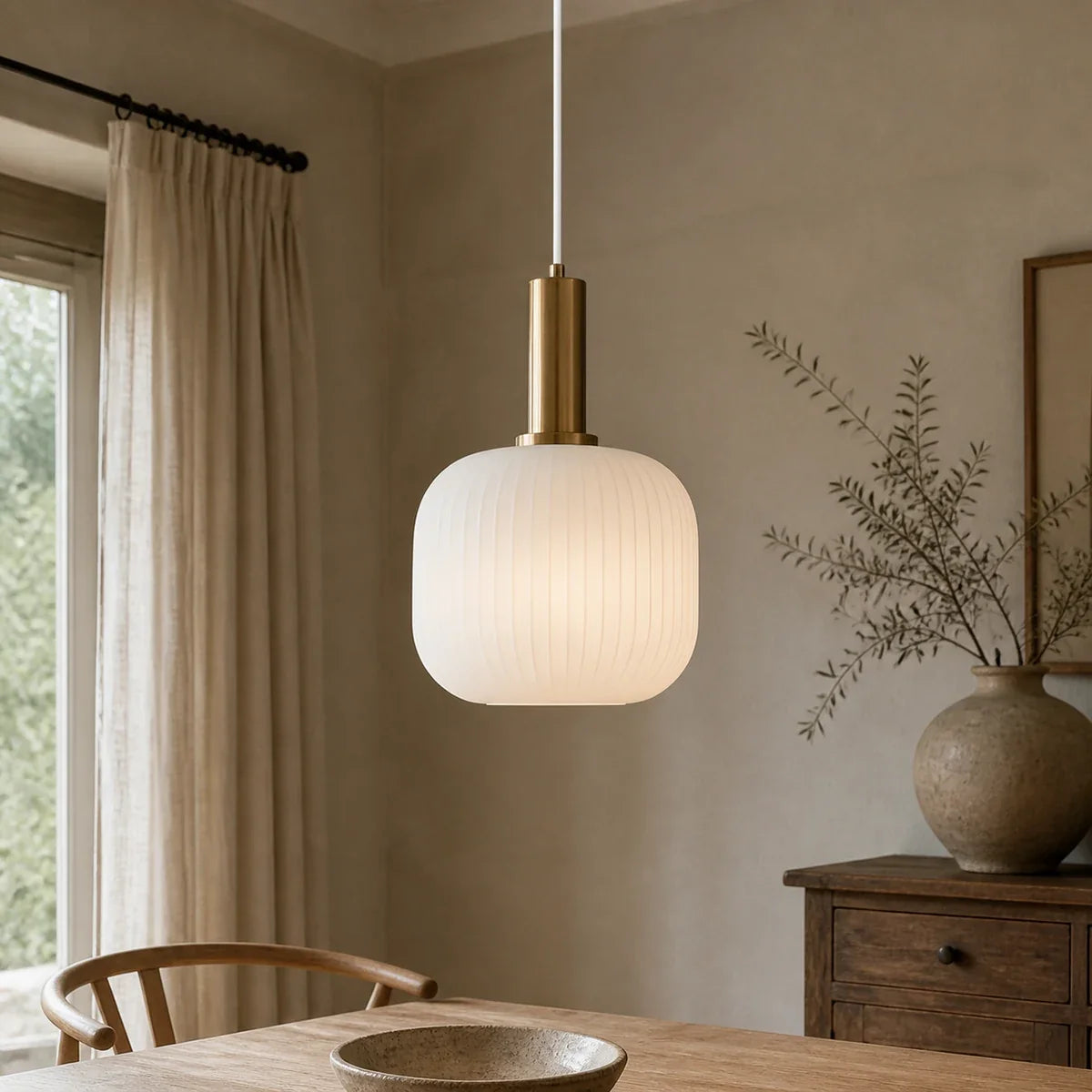 ClydeGlass | Elegant Nordic Inspired Colored Pendant Light — variant white white 20cm x 30cm