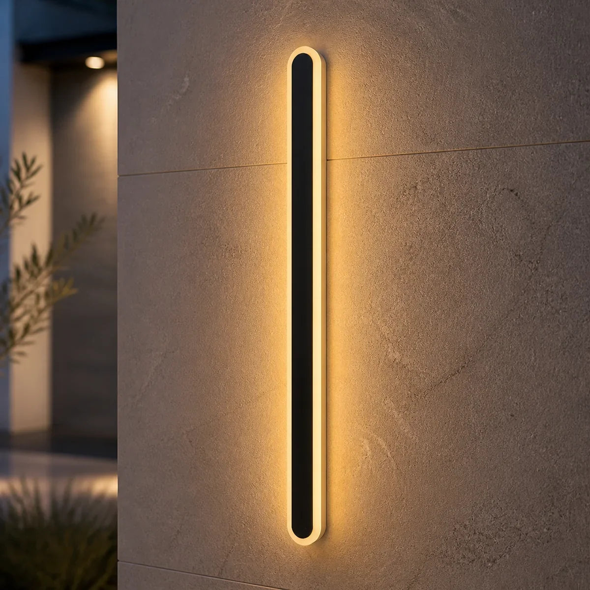 Oval LED Wall Bar | Slim Outdoor Wall Light, 9 Lengths to 220cm