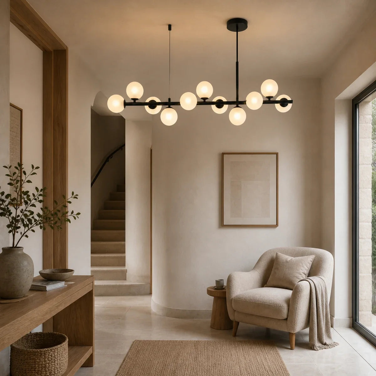 Luminara | Elegant Adjustable Glass Pendant Light Cluster for Kitchen Island — inspiration
