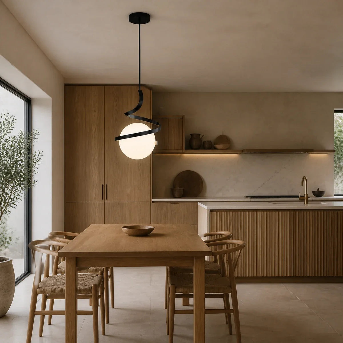 Luminara | Elegant Adjustable Nordic Glass Pendant Light Fixture
