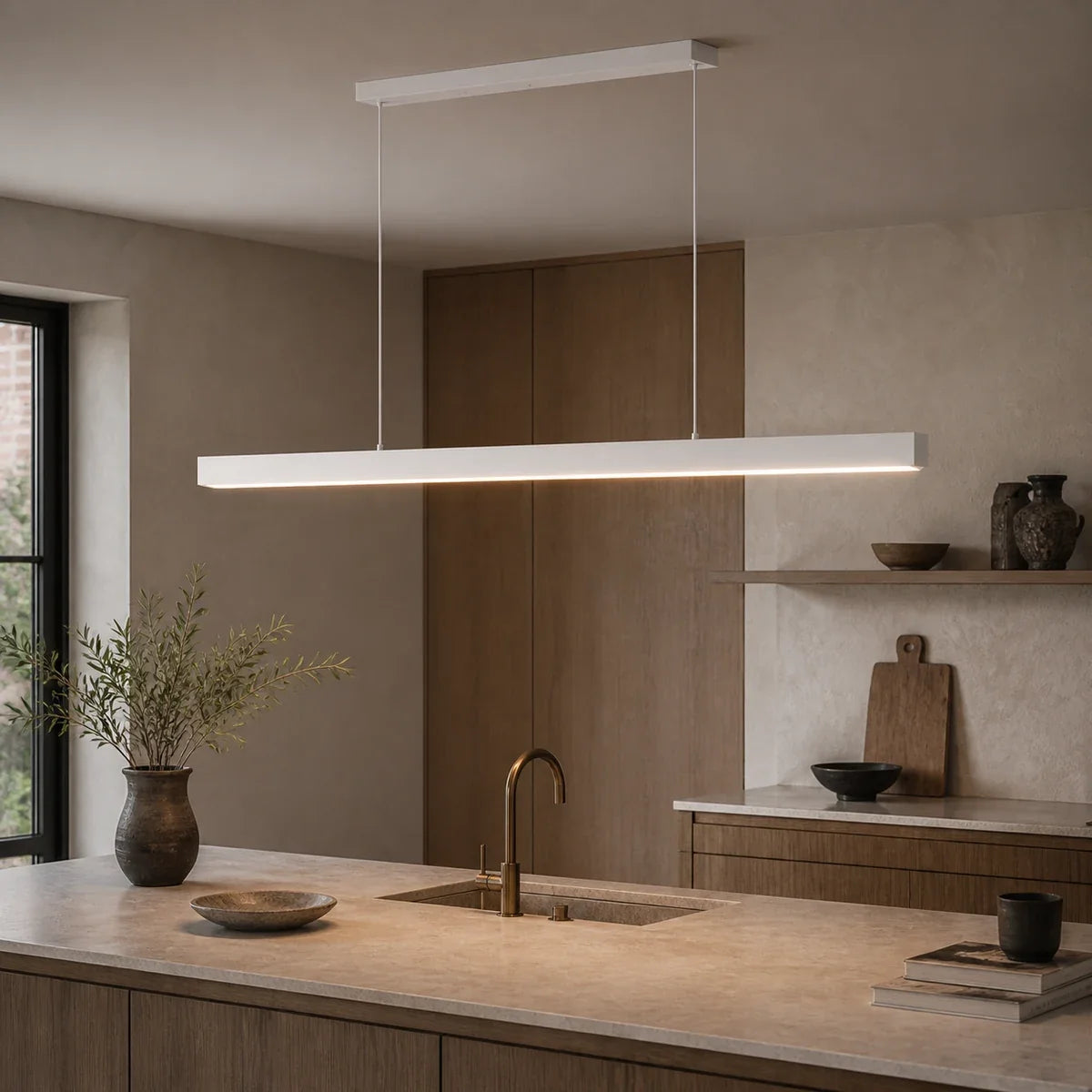 Luminara | Sleek Adjustable Metal Glass LED Pendant Lamp