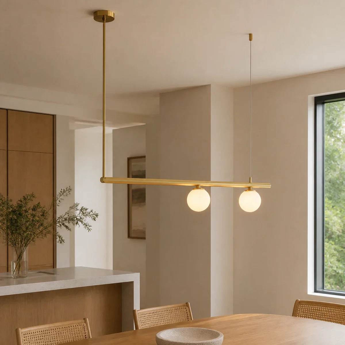 LunaraGold | Modern Elegant Adjustable Pendant Chandelier for Dining