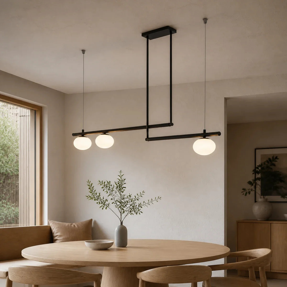 LunaraGold | Modern Elegant Adjustable Pendant Chandelier for Dining