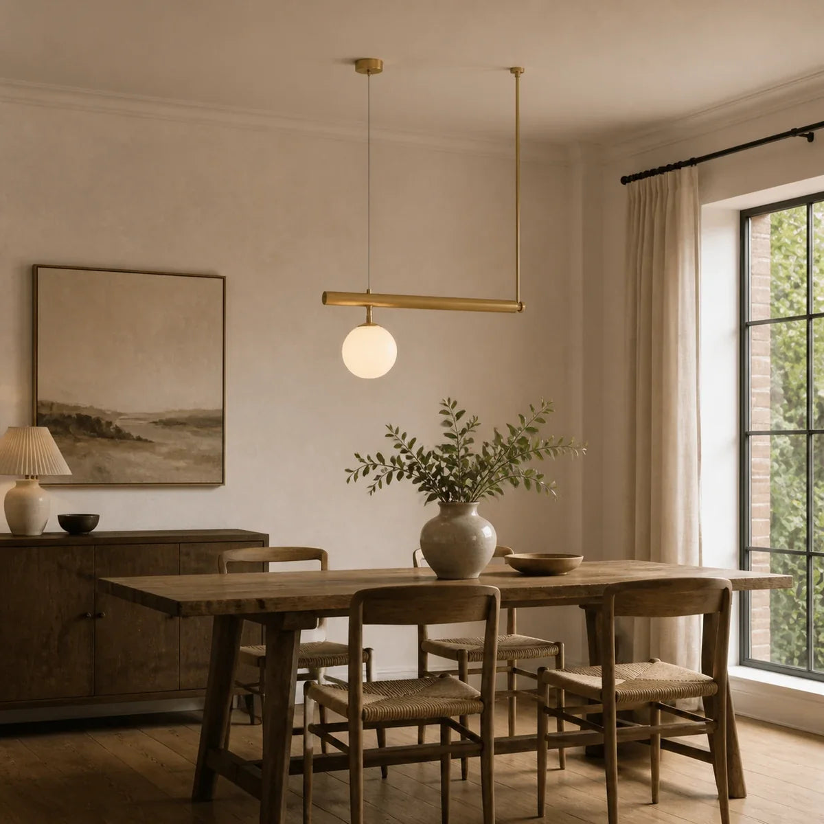 LunaraGold | Modern Elegant Adjustable Pendant Chandelier for Dining
