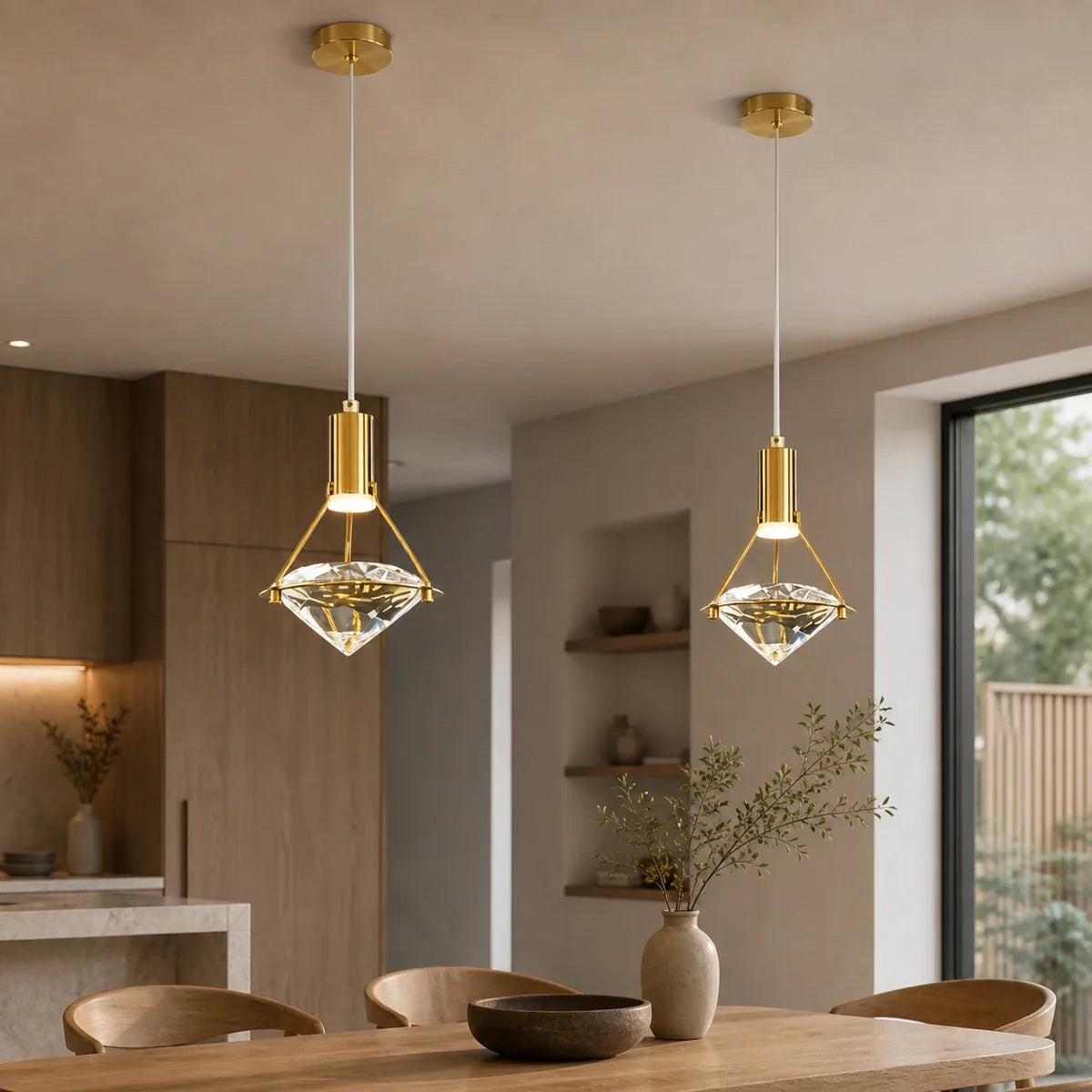 Luminara | Elegant Adjustable Crystal Pendant Light for Living & Dining Rooms — variant default