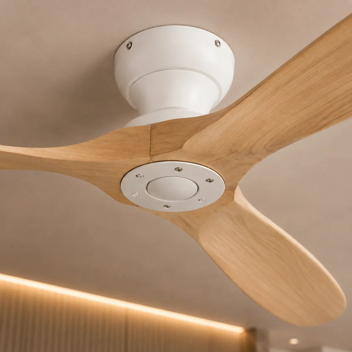 AeroWood | Sleek Low Profile Flush Mount Ceiling Fan with DC Motor – product variant view