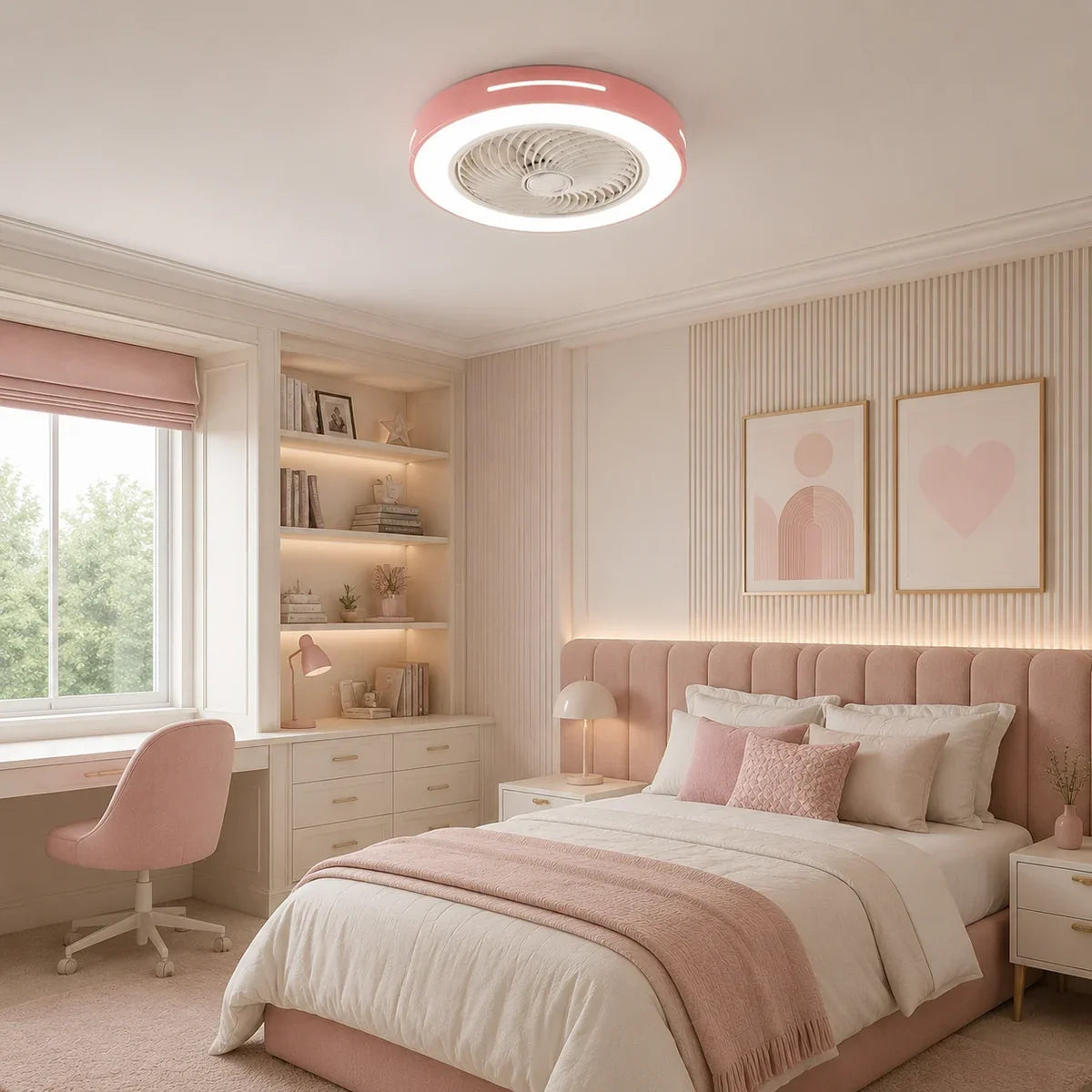 AeroLuxe | Modern Bladeless Ceiling Fan with LED Lighting and Remote Control