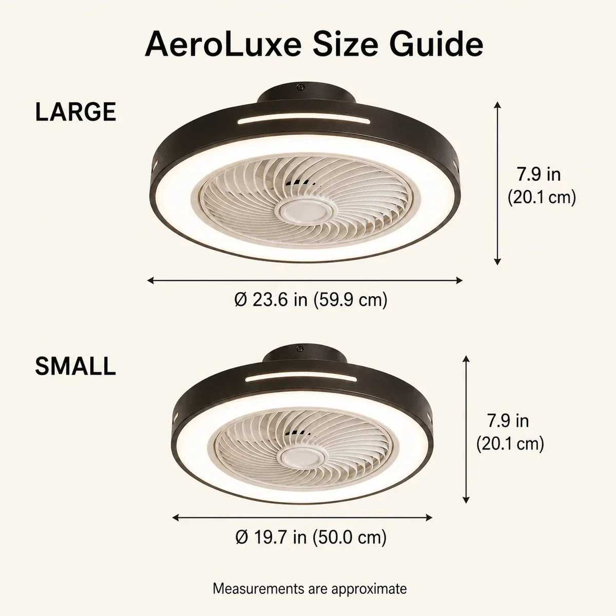 AeroLuxe | Modern Bladeless Ceiling Fan with LED Lighting and Remote Control