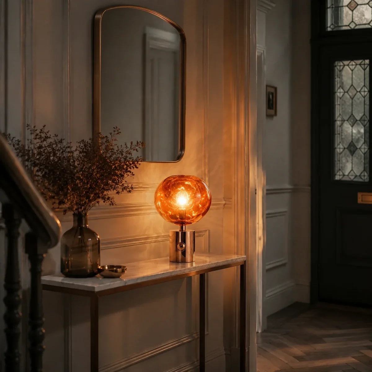 LavaGlow | Elegant Adjustable LED Table Lamp with Rose Gold Base