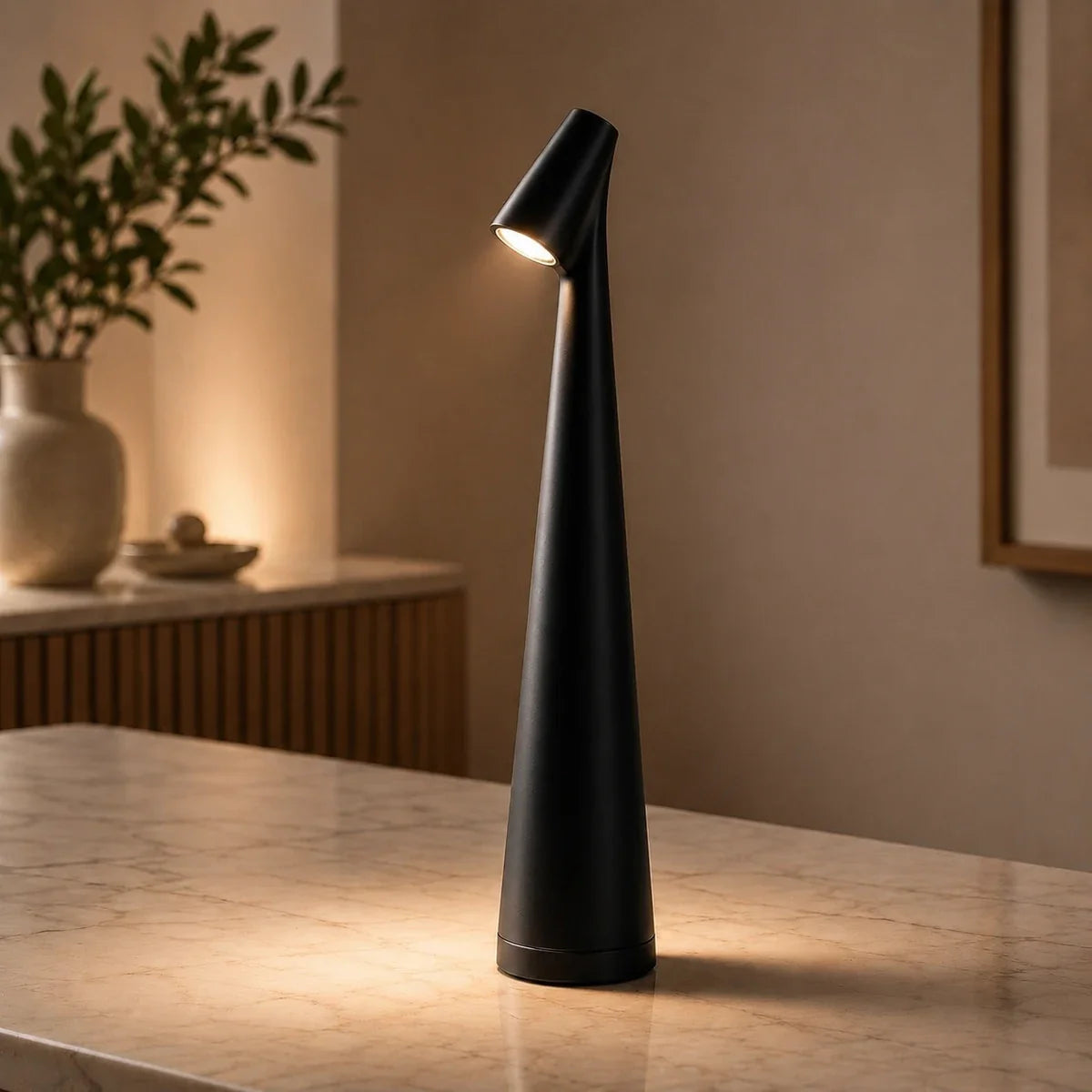 Luminara | Modern Adjustable Metal LED Table Lamp with Dimming Features