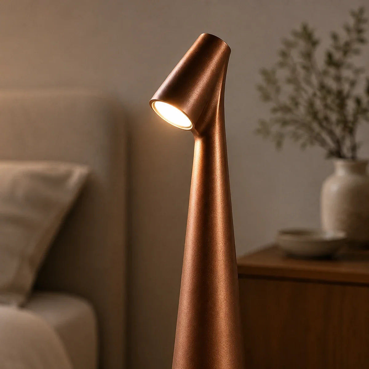 Luminara | Modern Adjustable Metal LED Table Lamp with Dimming Features