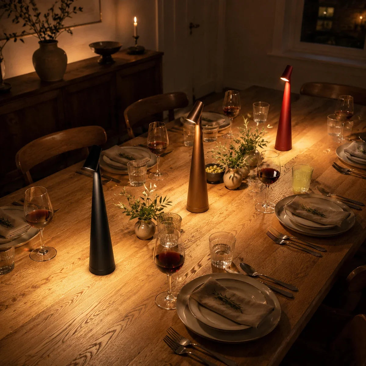 Luminara | Modern Adjustable Metal LED Table Lamp with Dimming Features