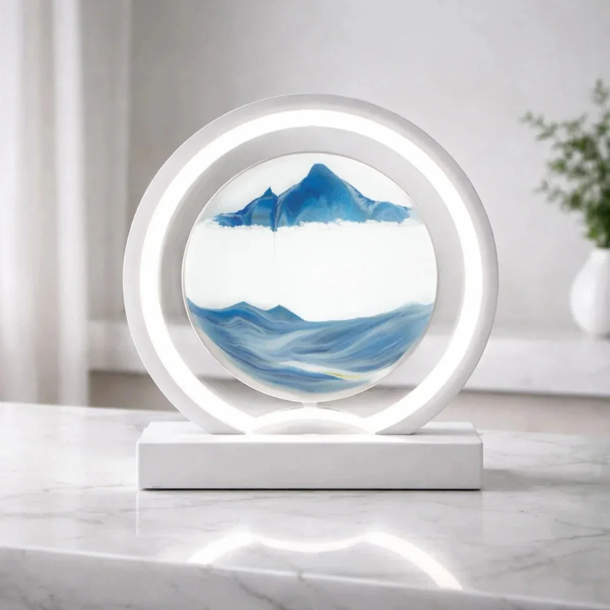 QuicksandGlow | Artistic Rotatable LED Desk Lamp with Unique Sand Art
