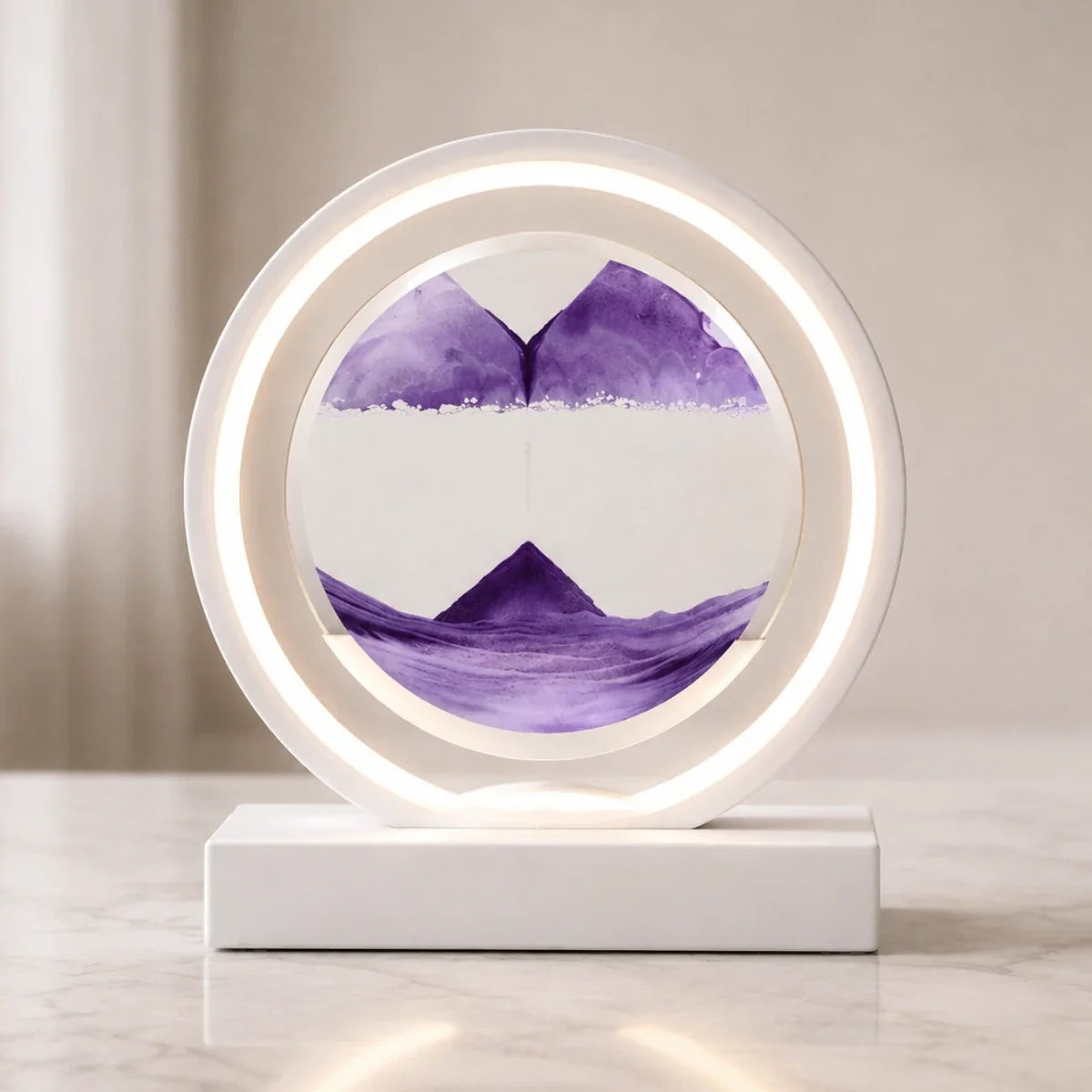QuicksandGlow | Artistic Rotatable LED Desk Lamp with Unique Sand Art