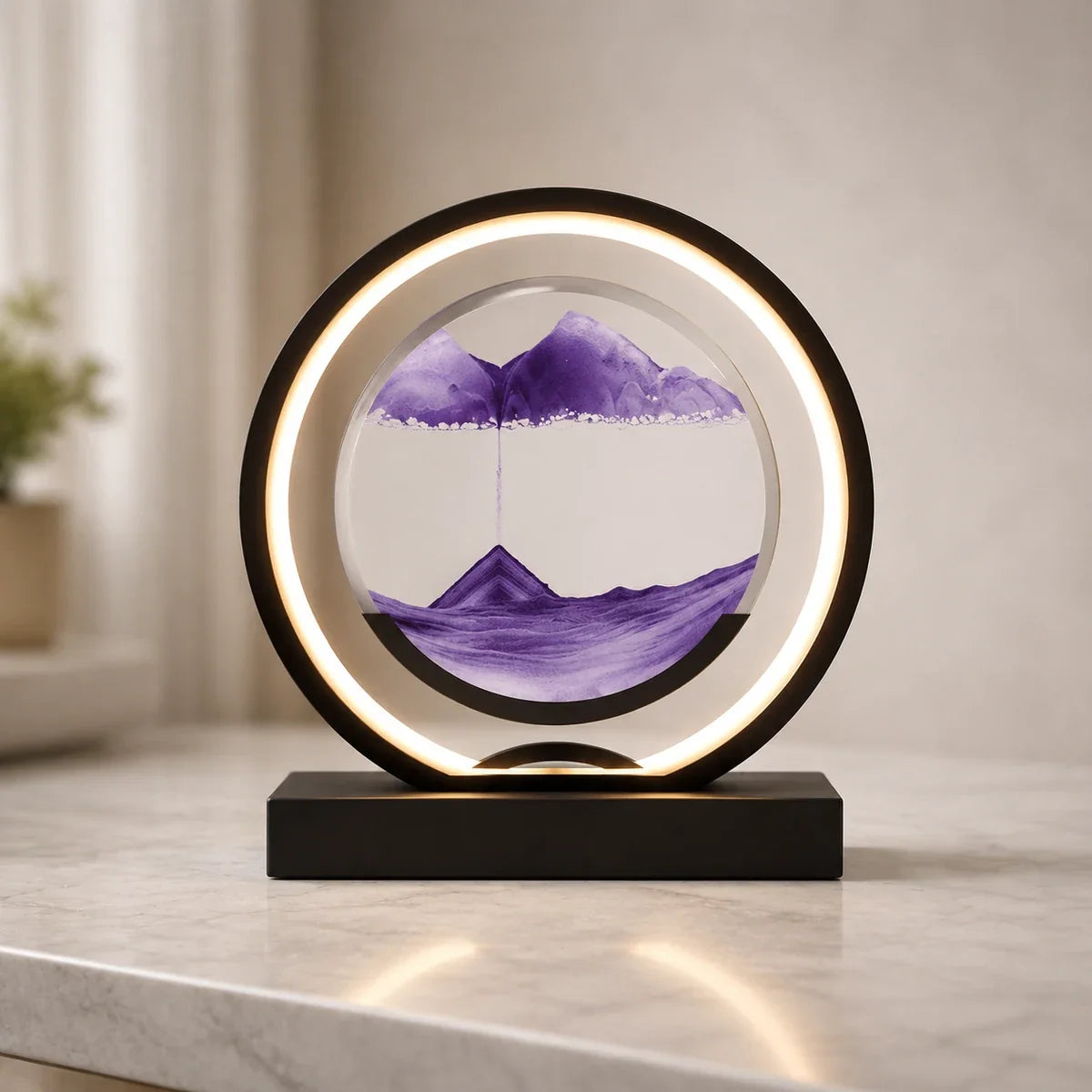 QuicksandGlow | Artistic Rotatable LED Desk Lamp with Unique Sand Art