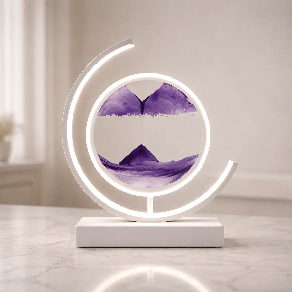 QuicksandGlow | Artistic Rotatable LED Desk Lamp with Unique Sand Art