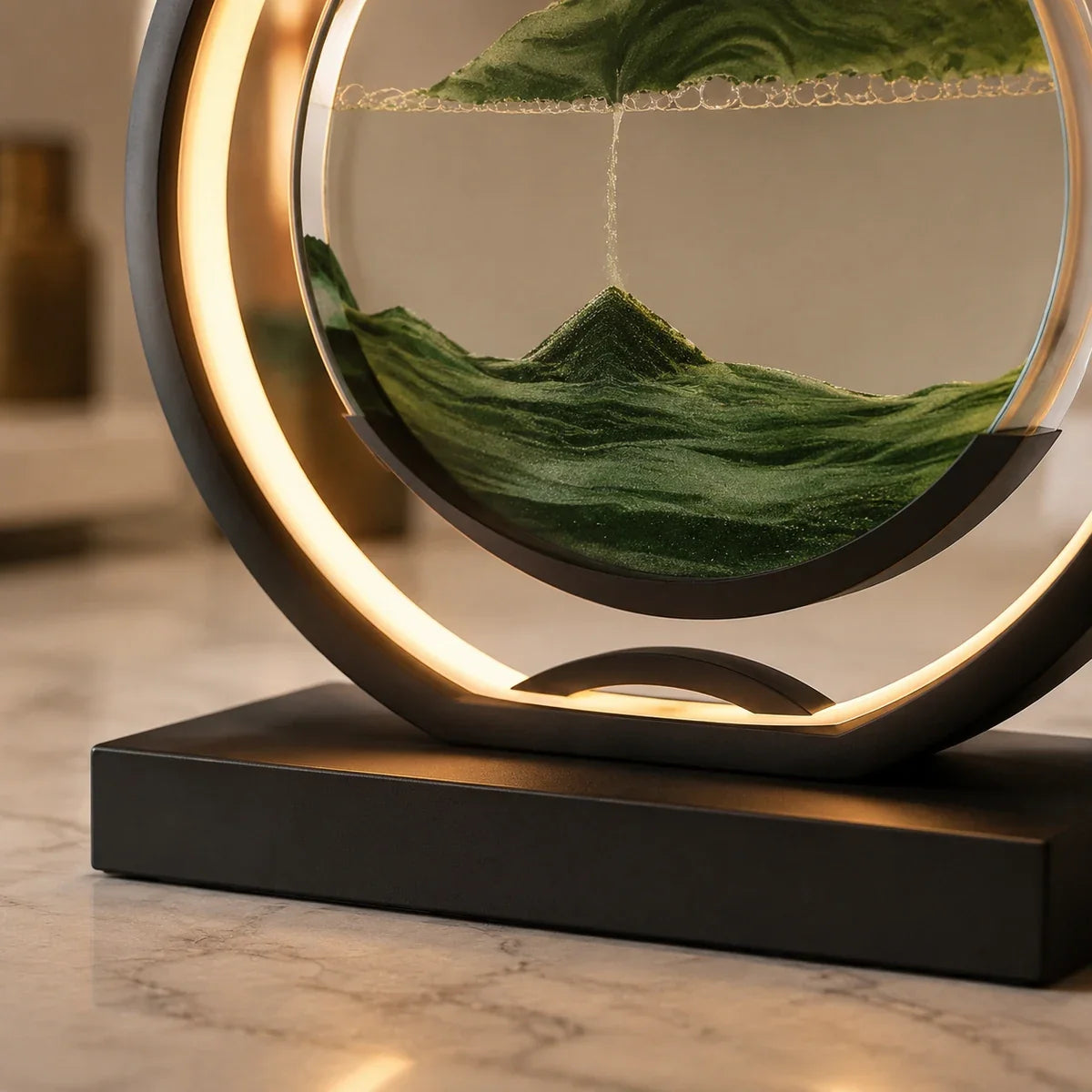 QuicksandGlow | Artistic Rotatable LED Desk Lamp with Unique Sand Art